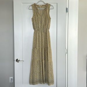 Maxi yellow floral dress